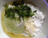 A picture of step 2 of Tzatziki dip.