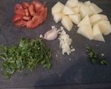 A picture of step 3 of Methi aloo.