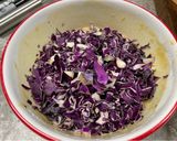 A picture of step 7 of Red Cabbage Okonomiyaki Fritter.