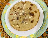 A picture of step 4 of Banana Sooji Cake.