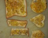 A picture of step 2 of Garlic bread in different shapes.