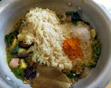 A picture of step 2 of Masala Bhat.