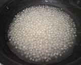 A picture of step 3 of Pink Dragon fruit Sago pudding dessert.