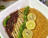A picture of step 6 of Beef Haleem.