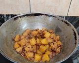 A picture of step 8 of KADDU KALA CHANA DRY CURRY...