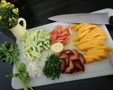 A picture of step 2 of Mango salsa.