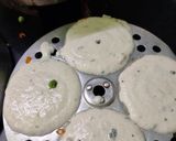 A picture of step 4 of Oats mixed idli batter vegetables Idli Chutney.