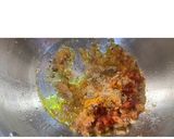A picture of step 4 of Bharwaa Bhindi/Okra.