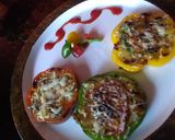 A picture of step 5 of Stuffed capsicum rings.