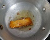 A picture of step 3 of Shahi bread tukda roll.