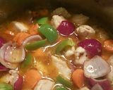 A picture of step 6 of Black pepper chicken Curry with rice 😍.