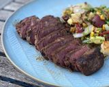 A picture of step 4 of Cowboy Steak with Charred Corn Panzanella.