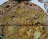 A picture of step 11 of Aaloo gajar stuff paratha with mix veg. tari.