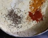 A picture of step 1 of Paneer stuffed besan cheela.