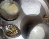 A picture of step 1 of Karachi halwa for fast.