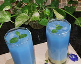 Foto langkah ke 4 dari resep Es Bunga Telang Daun Mint.