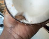 A picture of step 3 of Coconut Milk #mystaplefoodrecipecontest.