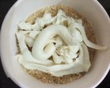 A picture of step 4 of No bake pudding cake.