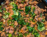 A picture of step 2 of Beyond Beef Bolognese.