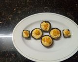 A picture of step 10 of Mango mousse with choco cup.