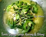 Foto langkah ke 3 dari resep Tumis Oyong, Tauge, Kacang Panjang & Udang.