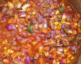 A picture of step 2 of Taco soup.