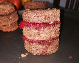 A picture of step 3 of Dutch Mini Cocoa cakes with spicy cherry spread and Ganache.