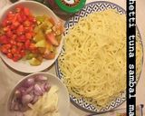 Foto langkah ke 1 dari resep Spaghetti tuna sambal matah.
