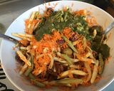 Une image de l'étape 5 de Salade de fusilis pugliesi aux carottes et olives (sauce vinaigrette aux herbes).