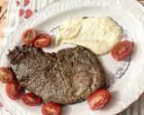 A picture of step 6 of Beef Steak with Manchego Cheese Sauce.