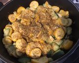 Une image de l'étape 6 de Courgettes bicolores à l ail et épices méditerranéennes.