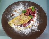 Foto del passaggio 5 della ricetta Crepes con ricotta, ciliegie e noci