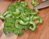 A picture of step 1 of Bitter Melon (Ampalaya).
