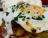 A picture of step 6 of My Bagel + Avocado, Tomato, Poached Egg, Cream Cheese.