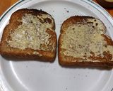 A picture of step 1 of Cheese Sandwich with Spinach and Mushrooms.