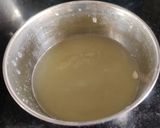 A picture of step 2 of Green peppercorn pickle.
