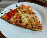 Foto del paso 4 de la receta: Pizza rápida de pollo y pimiento