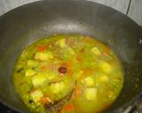 A picture of step 2 of Hari mutter ka nimona.