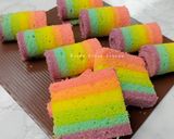 Foto langkah ke 10 dari resep Rainbow cake kukus.