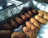 A picture of step 1 of Cruqett potatoes with roasted turkey in tomatoes sauce.