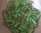 A picture of step 2 of Shahi bhindi.