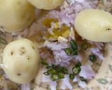 A picture of step 4 of Paanta Bhaat (Bengali lunch).