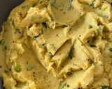 A picture of step 4 of Surati sev khamani.