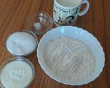A picture of step 1 of Dahi ke malpua.