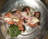 A picture of step 7 of Seekh Kabab (Traditional process).