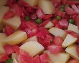 A picture of step 1 of Gajar aloo.