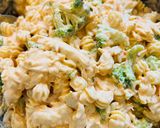 A picture of step 3 of Buffalo Chicken Pasta Salad.