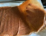 A picture of step 2 of Rose Fruit Leather - peach roll-ups.