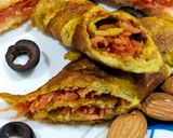 A picture of step 2 of Crispy carrot bread sandwich & carrot egg rolls.
