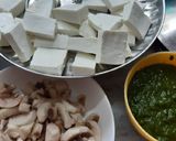 A picture of step 1 of Creamy Mushroom Palak Paneer.